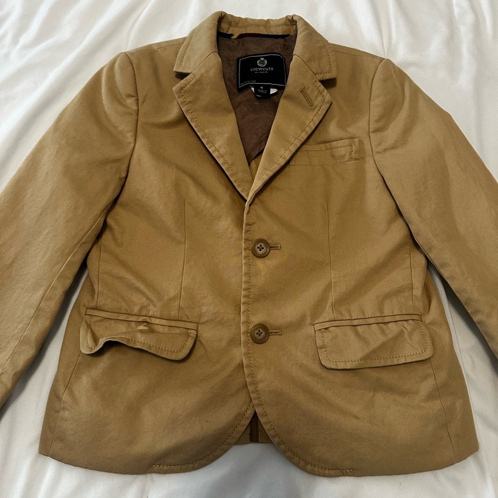 JCrew Boys Crew Cuts khaki blazer sz 4